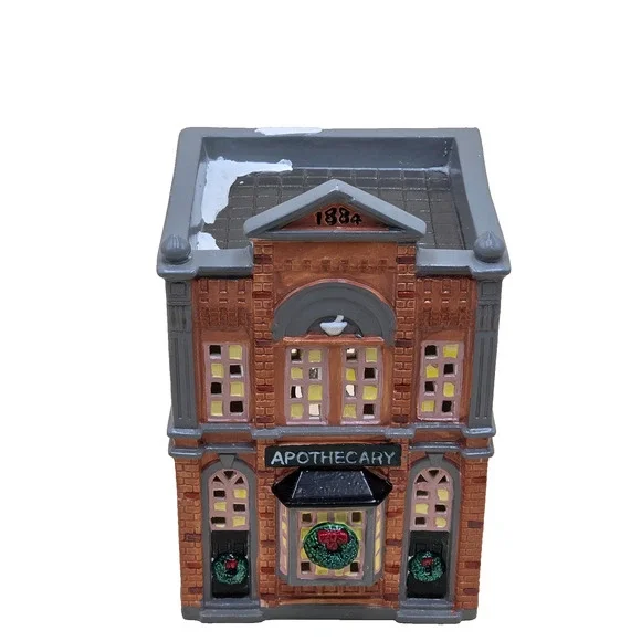 Department 56 The Original Snow Village Apothecary & Light Cord VTG 1986 5076-8 - Picture 2 of 16